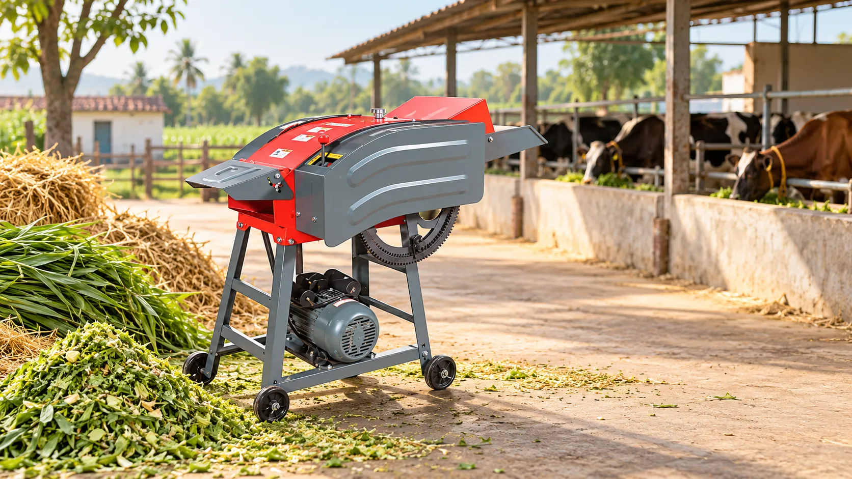 ALAP AC-9Z-1.0 chaff cutter machine for cutting cattle fodder